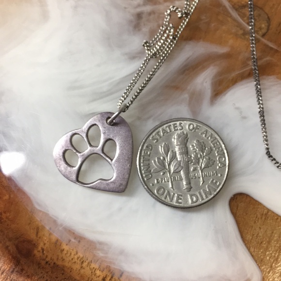 🖤Sterling silver Paw 🐾 necklace by Mimi & Marge - Picture 7 of 11